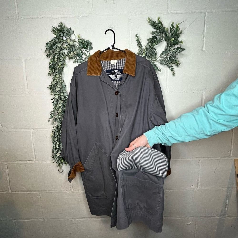 Docker's Women's Gray Jacket with Tan Collar - Picture 4 of 10
